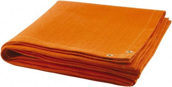 Steiner - 6' High x 8' Wide Fiberglass Welding Blanket - Orange, Grommet - Americas Industrial Supply