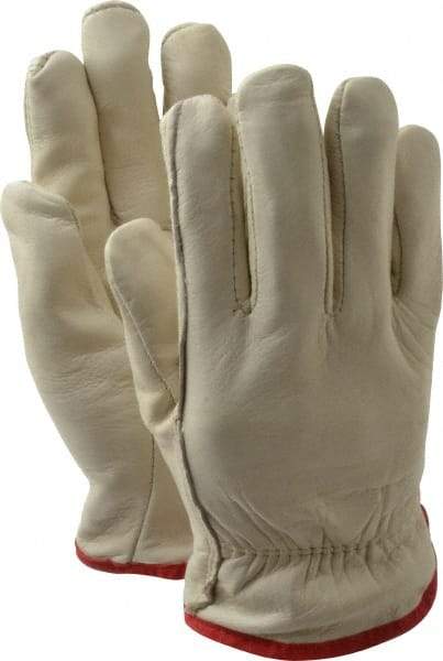 MCR Safety - Size S Grain Cowhide Work Gloves - For Work & Driver, Uncoated, Slip-On Cuff, Tan, Paired - Americas Industrial Supply