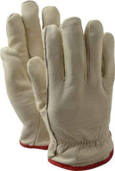 MCR Safety - Size S Grain Cowhide Work Gloves - For Work & Driver, Uncoated, Slip-On Cuff, Tan, Paired - Americas Industrial Supply