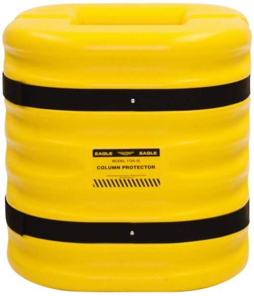 Eagle - 24" Wide x 24" Deep x 24" High, High Density Polyethylene Column Protector - Fits 10" Columns, Yellow - Americas Industrial Supply