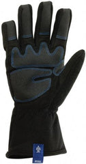 Ergodyne - Size S PVC Coated Cold Protection & Waterproof Work Gloves - Palm & Fingers Coated, Gauntlet Cuff, Black, Paired - Americas Industrial Supply