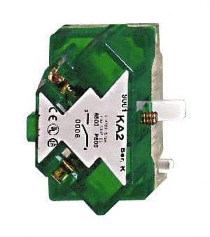 Square D - Multiple Amp Levels, Electrical Switch Contact Block - 125 VAC and 240 VAC, Screw Terminal, 30mm Hole, For Use with 9001K/SK - Americas Industrial Supply