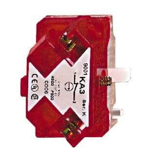 Square D - NC, Multiple Amp Levels, Electrical Switch Contact Block - 125 VAC and 240 VAC, Screw Terminal, 30mm Hole, For Use with 9001K/SK - Americas Industrial Supply