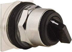 Schneider Electric - 30mm Mount Hole, 2 Position, Knob and Pushbutton Operated, Selector Switch Only - Black, Maintained (MA), without Contact Blocks, Weatherproof and Dust and Oil Resistant - Americas Industrial Supply