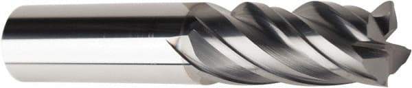 American Tool Service - 5/8", 1-3/4" LOC, 5/8" Shank Diam, 3-1/2" OAL, 4 Flute, Solid Carbide Square End Mill - Single End, AlCrN Finish, Spiral Flute, Variable° Helix, Centercutting, Right Hand Cut, Right Hand Flute - Americas Industrial Supply
