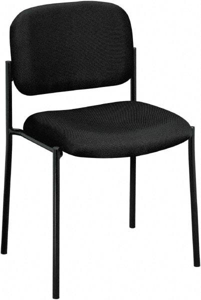 Basyx - Black Fabric Guest Stacker Chair - 21" Wide x 32" High - Americas Industrial Supply