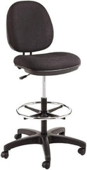 ALERA - 16-3/4 to 18" High Drafting Chair/Stool - 19" Wide x 17" Deep, 100% Acrylic Seat, Black - Americas Industrial Supply