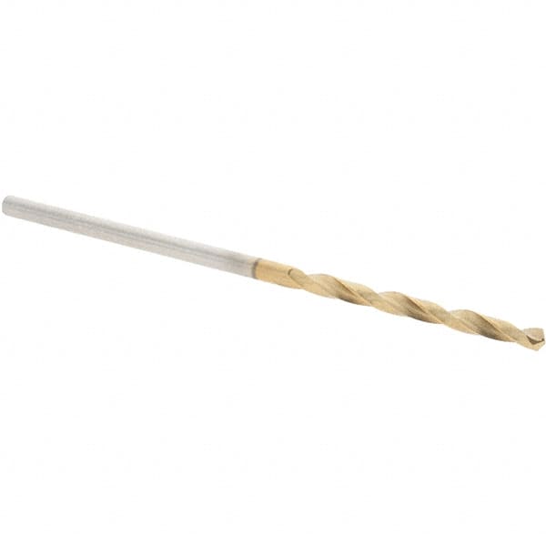 Guhring - #54 118° High Speed Steel Jobber Drill - TiN Finish, Right Hand Cut, Spiral Flute, Straight Shank, 40mm OAL, Standard Point - Americas Industrial Supply