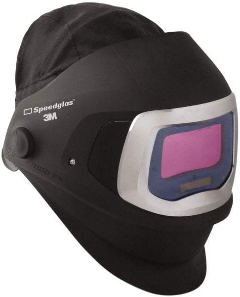 3M - 4-1/4" Window Width x 2-3/32" Window Height, 5, 8 to 13 Shade Auto-Darkening Lens, Front Lift Welding Helmet - Black/Gray PPA Clear/Green Lens - Americas Industrial Supply