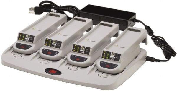 3M - Battery Charger for PAPR Systems - Gray, Compatible with TR-330 & TR-332 - Americas Industrial Supply