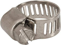 Value Collection - SAE Size 4, 1/4 to 5/8" Diam, Stainless Steel Worm Drive Clamp - 5/16" Wide, Material Grade 201 - Americas Industrial Supply