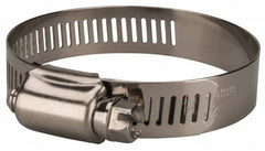 Value Collection - SAE Size 32, 1-1/2 to 2-1/2" Diam, Stainless Steel Worm Drive Clamp - 1/2" Wide, Material Grade 201 - Americas Industrial Supply