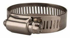 Value Collection - SAE Size 24, 1 to 2" Diam, Stainless Steel Worm Drive Clamp - 1/2" Wide, Material Grade 201 - Americas Industrial Supply