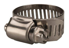 Value Collection - SAE Size 12, 1/2 to 1-1/4" Diam, Stainless Steel Worm Drive Clamp - 1/2" Wide, Material Grade 201 - Americas Industrial Supply