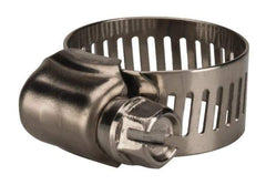 Value Collection - SAE Size 8, 7/16 to 1" Diam, Stainless Steel Worm Drive Clamp - 1/2" Wide, Material Grade 201 - Americas Industrial Supply