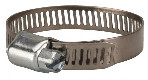 Value Collection - SAE Size 20, 3/4 to 1-3/4" Diam, Stainless Steel/Carbon Steel Worm Drive Clamp - 5/16" Wide, Material Grade 201 - Americas Industrial Supply