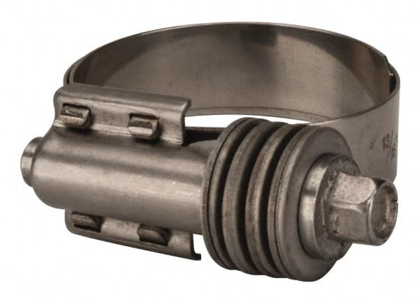 Value Collection - 13/16 to 1-3/4" Hose, 9/16" Wide x 0.6" Thick, Constant Torque Clamp - 13/16 to 1-3/4" Diam, Grade 301 & 410 Stainless Steel Screw - Americas Industrial Supply