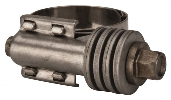 Value Collection - 11/16 to 1-1/4" Hose, 9/16" Wide x 0.6" Thick, Constant Torque Clamp - 11/16 to 1-1/4" Diam, Grade 301 & 410 Stainless Steel Screw - Americas Industrial Supply