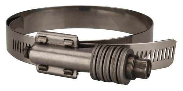 Value Collection - 3-1/4 to 4-1/8" Hose, 5/8" Wide x 0.7" Thick, Constant Torque Clamp - 3-1/4 to 4-1/8" Diam, Grade 301 & 410 Stainless Steel Screw - Americas Industrial Supply