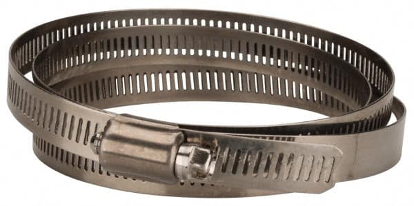 Value Collection - SAE Size 248, 2 to 16" Diam, Stainless Steel Worm Drive Clamp - 1/2" Wide, Material Grade 201 - Americas Industrial Supply