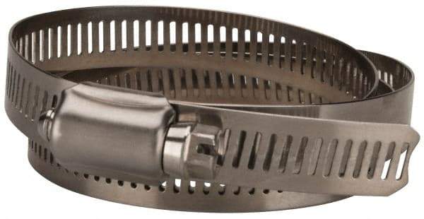 Value Collection - SAE Size 128, 2-1/2 to 8-1/2" Diam, Stainless Steel Worm Drive Clamp - 1/2" Wide, Material Grade 201 - Americas Industrial Supply