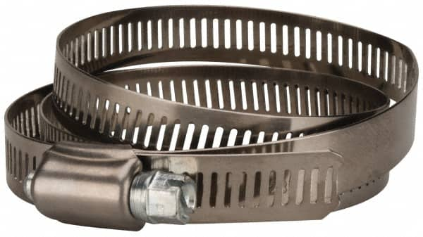 Value Collection - SAE Size 128, 2-1/2 to 8-1/2" Diam, Stainless Steel/Carbon Steel Worm Drive Clamp - 1/2" Wide, Material Grade 201 - Americas Industrial Supply