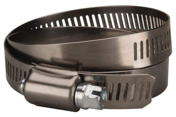 Value Collection - SAE Size 72, 3 to 5" Diam, Stainless Steel/Carbon Steel Worm Drive Clamp - 1/2" Wide, Material Grade 201 - Americas Industrial Supply