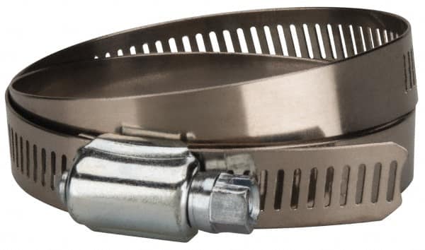 Value Collection - SAE Size 80, 3-1/2 to 5-1/2" Diam, Stainless Steel/Carbon Steel Worm Drive Clamp - 1/2" Wide, Material Grade 201 - Americas Industrial Supply