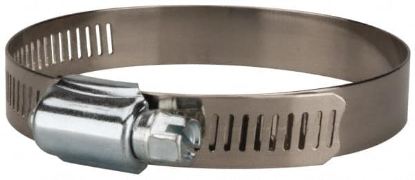 Value Collection - SAE Size 44, 2-1/4 to 3-1/4" Diam, Stainless Steel/Carbon Steel Worm Drive Clamp - 1/2" Wide, Material Grade 201 - Americas Industrial Supply