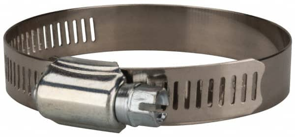 Value Collection - SAE Size 40, 2 to 3" Diam, Stainless Steel/Carbon Steel Worm Drive Clamp - 1/2" Wide, Material Grade 201 - Americas Industrial Supply