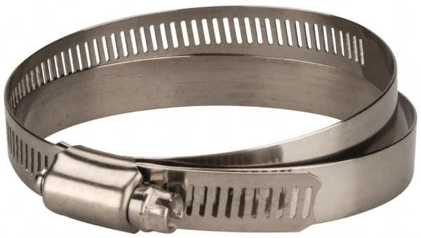 Value Collection - SAE Size 104, 5 to 7" Diam, Stainless Steel Worm Drive Clamp - 1/2" Wide, Material Grade 201 - Americas Industrial Supply