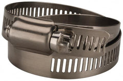 Value Collection - SAE Size 64, 2-1/2 to 4-1/2" Diam, Stainless Steel Worm Drive Clamp - 1/2" Wide, Material Grade 201 - Americas Industrial Supply