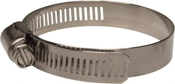 Value Collection - SAE Size 40, 2 to 3" Diam, Stainless Steel Worm Drive Clamp - 1/2" Wide, Material Grade 201 - Americas Industrial Supply