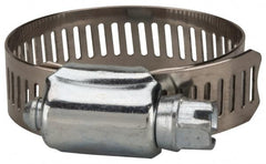 Value Collection - SAE Size 20, 3/4 to 1-3/4" Diam, Stainless Steel/Carbon Steel Worm Drive Clamp - 1/2" Wide, Material Grade 201 - Americas Industrial Supply