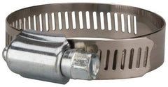 Value Collection - SAE Size 32, 1-1/2 to 2-1/2" Diam, Stainless Steel/Carbon Steel Worm Drive Clamp - 1/2" Wide, Material Grade 201 - Americas Industrial Supply