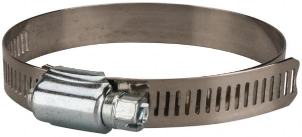 Value Collection - SAE Size 48, 2-1/2 to 3-1/2" Diam, Stainless Steel/Carbon Steel Worm Drive Clamp - 1/2" Wide, Material Grade 201 - Americas Industrial Supply