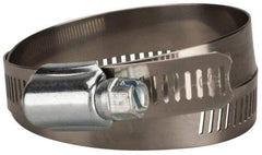 Value Collection - SAE Size 72, 3 to 5" Diam, Stainless Steel/Carbon Steel Worm Drive Clamp - 1/2" Wide, Material Grade 201 - Americas Industrial Supply