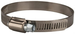 Value Collection - SAE Size 52, 2-3/4 to 3-3/4" Diam, Stainless Steel/Carbon Steel Worm Drive Clamp - 1/2" Wide, Material Grade 201 - Americas Industrial Supply