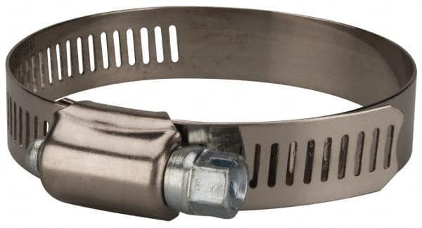 Value Collection - SAE Size 36, 1-3/4 to 2-3/4" Diam, Stainless Steel/Carbon Steel Worm Drive Clamp - 1/2" Wide, Material Grade 201 - Americas Industrial Supply