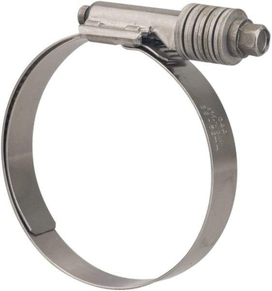 Value Collection - 2-1/4 to 3-1/8" Hose, 5/8" Wide x 0.7" Thick, Constant Torque Clamp - 2-1/4 to 3-1/8" Diam, Grade 301 & 410 Stainless Steel Screw - Americas Industrial Supply