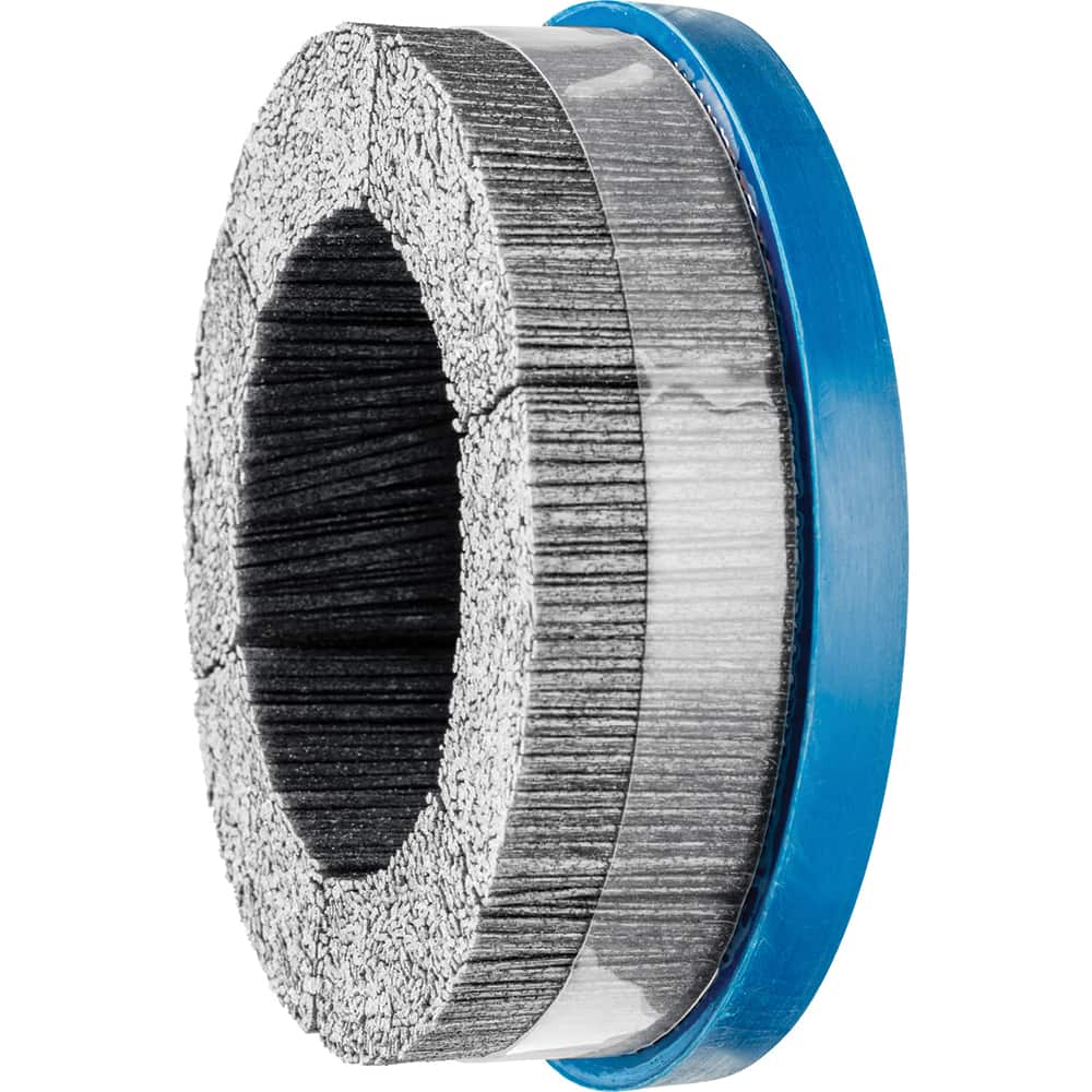 PFERD - Disc Brushes; Outside Diameter (Inch): 6 ; Grit: 80 ; Abrasive Material: Silicon Carbide ; Brush Type: Crimped ; Connector Type: Arbor ; Arbor Hole Size (Inch): 7/8 - Exact Industrial Supply