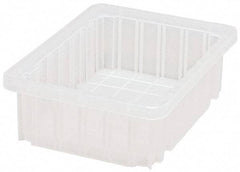 Quantum Storage - Clear Polypropylene Dividable Container - Stacking, 10.9" Long x 8.3" Wide x 3-1/2" High - Americas Industrial Supply