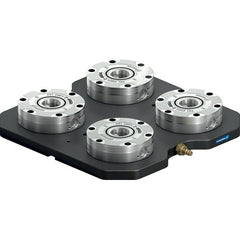 Schunk - NSL Manual CNC Quick Change Clamping Module - 4 Module Center, Top Mount, 7,500 kN Retention Force, 6 bar (87 Lb/Sq In) Unlocking Pressure, 0.005mm Repeatability - Americas Industrial Supply