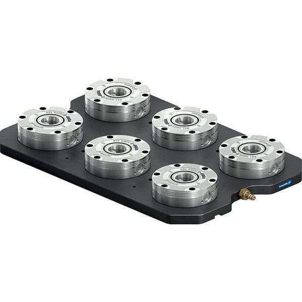 Schunk - NSL Manual CNC Quick Change Clamping Module - 6 Module Center, Top Mount, 7,500 kN Retention Force, 6 bar (87 Lb/Sq In) Unlocking Pressure, 0.005mm Repeatability - Americas Industrial Supply