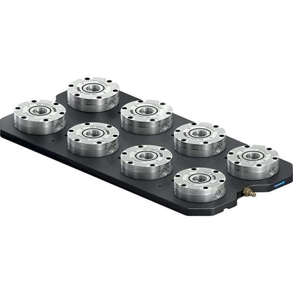 Schunk - NSL Manual CNC Quick Change Clamping Module - 8 Module Center, Top Mount, 7,500 kN Retention Force, 6 bar (87 Lb/Sq In) Unlocking Pressure, 0.005mm Repeatability - Americas Industrial Supply