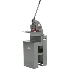 Jet - 6 x 6" Notching Dimension, Metal Notcher - 3/4" Stroke, 16 Gauge Max Mild Steel Capacity, 18 Ton Load Capacity, 22" Table Width x 23.2" Table Depth - Americas Industrial Supply