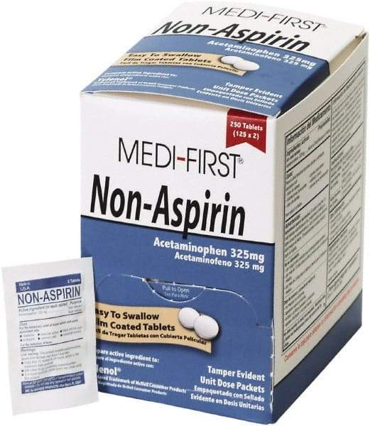 Medique - Original Flavor Medi-First Non-Aspirin Tablets - Headache & Pain Relief - Americas Industrial Supply