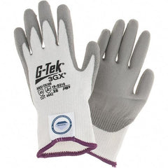 PIP - Size XS, ANSI Cut Lvl A3, Cut Resistant Gloves - Palm & Fingers Coated, White/Gray - Americas Industrial Supply