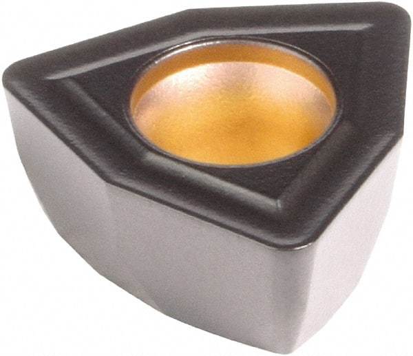 Kennametal - DFT030204 GD Grade KCU25 Carbide Indexable Drill Insert - AlTiN Finish, Trigon, 6mm Inscribed Circle - Americas Industrial Supply
