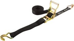 Erickson Manufacturing - 15' Long x 1-1/2" Wide, 4,000 Lb Basket Capacity, Polyester Web Sling - Black - Americas Industrial Supply